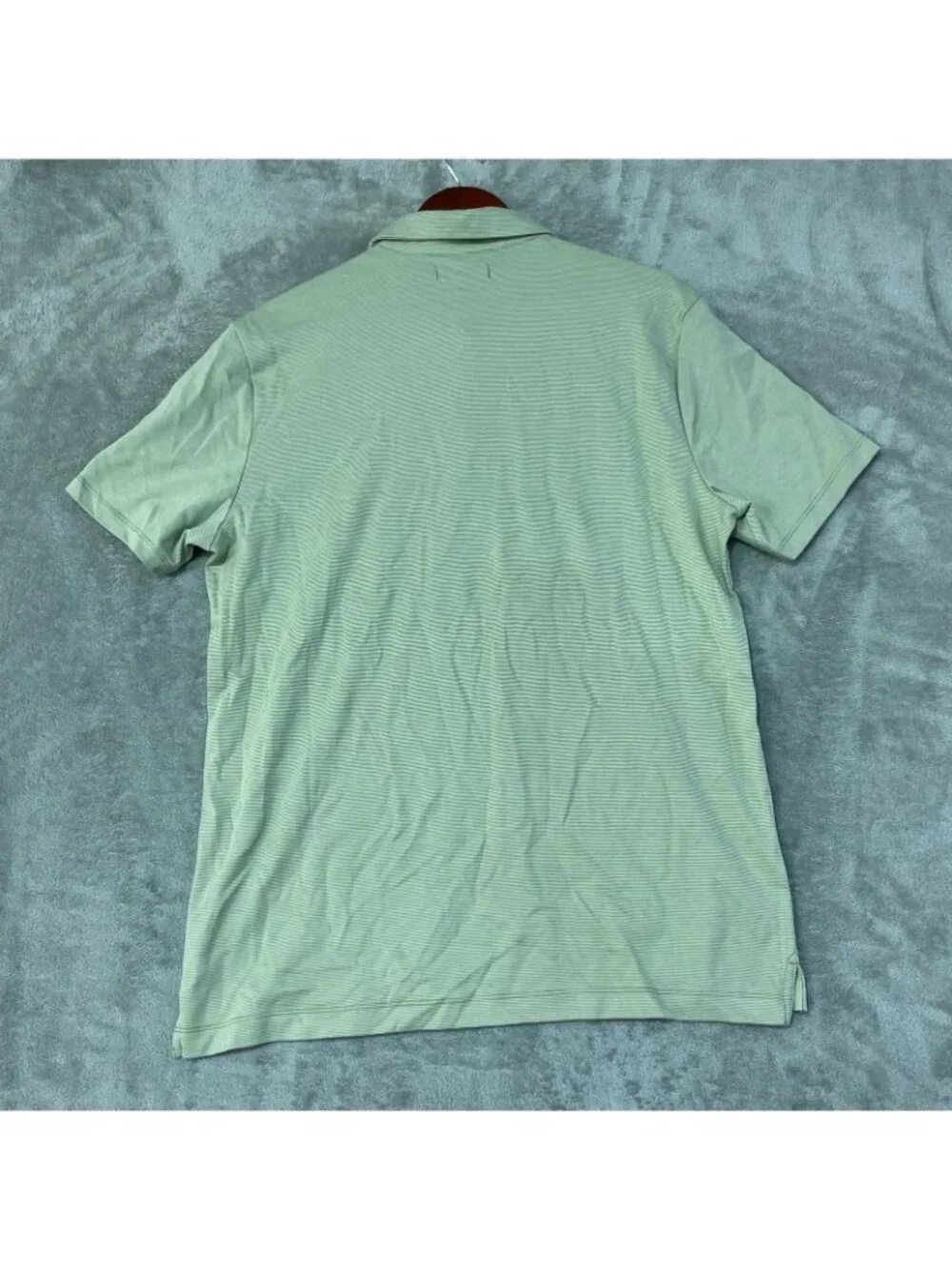 NWT Banana Republic Men's L Luxe Touch Polo Shirt Green Striped